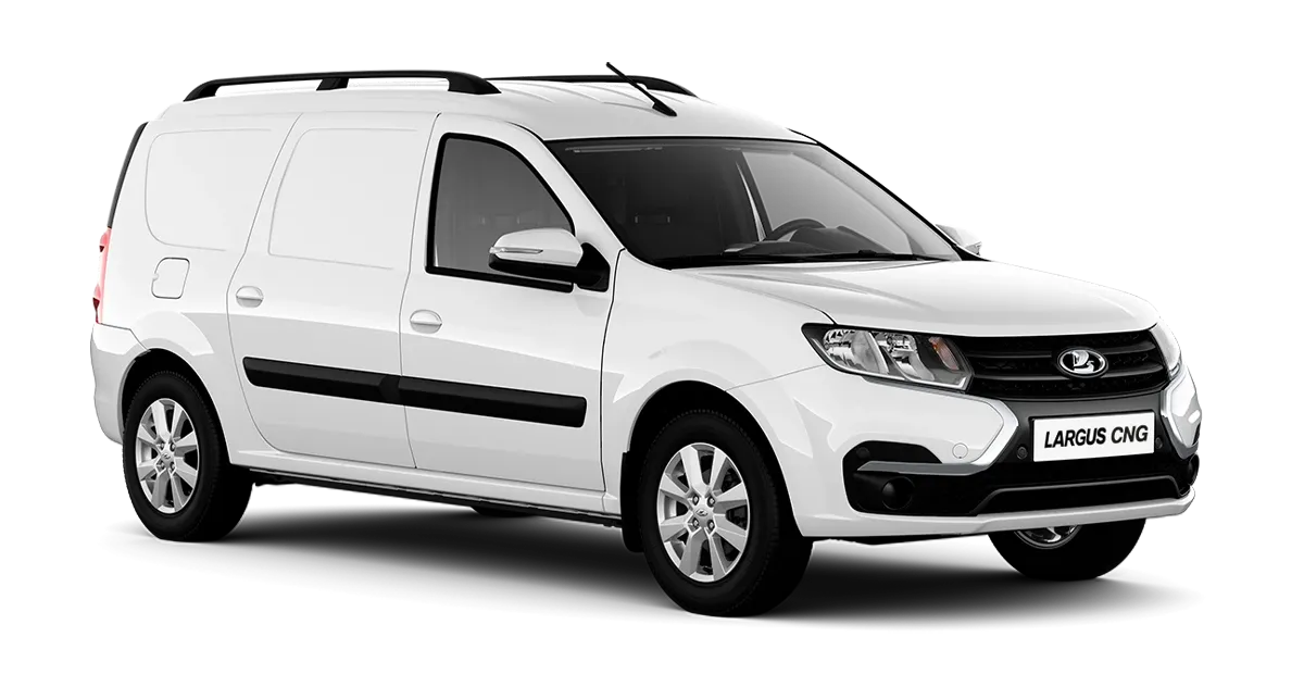 LADA Largus Furgon CNG белый коммерческий фургон&nbsp;— студийный рендер
