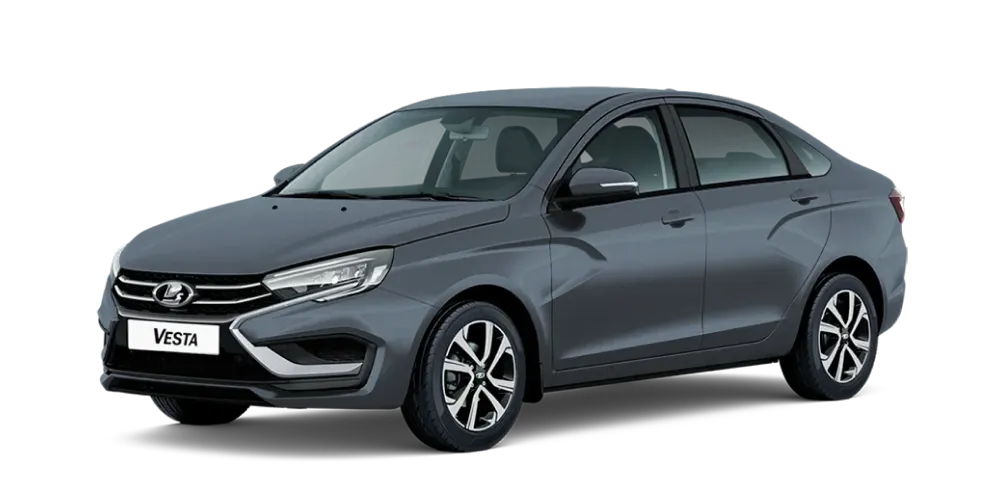 LADA Vesta седан серый «Борнео» — вид 3/4 спереди
